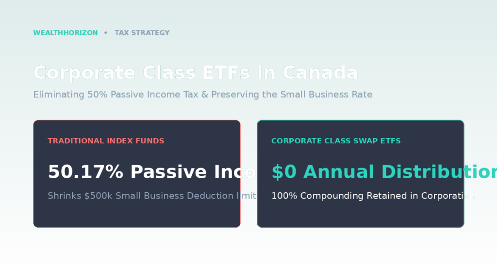 Corporate Class ETFs in Canada: Eliminating Dividend Drag & Passive Income Taxes for HoldCos (2026)