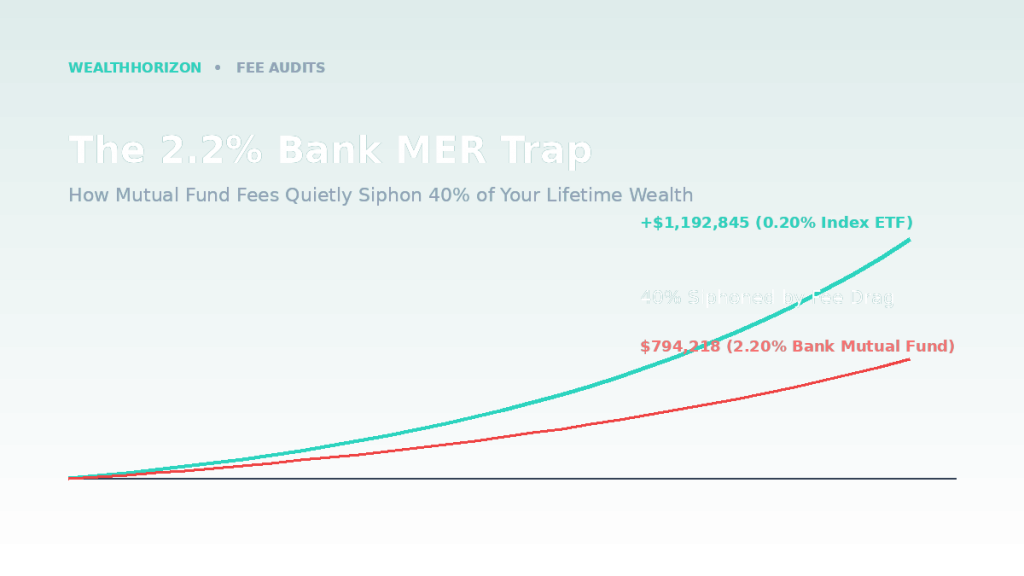 The 2.2% Bank MER Trap: How Canadian Mutual Funds Siphon 40% of Your Compounding Lifetime Wealth
