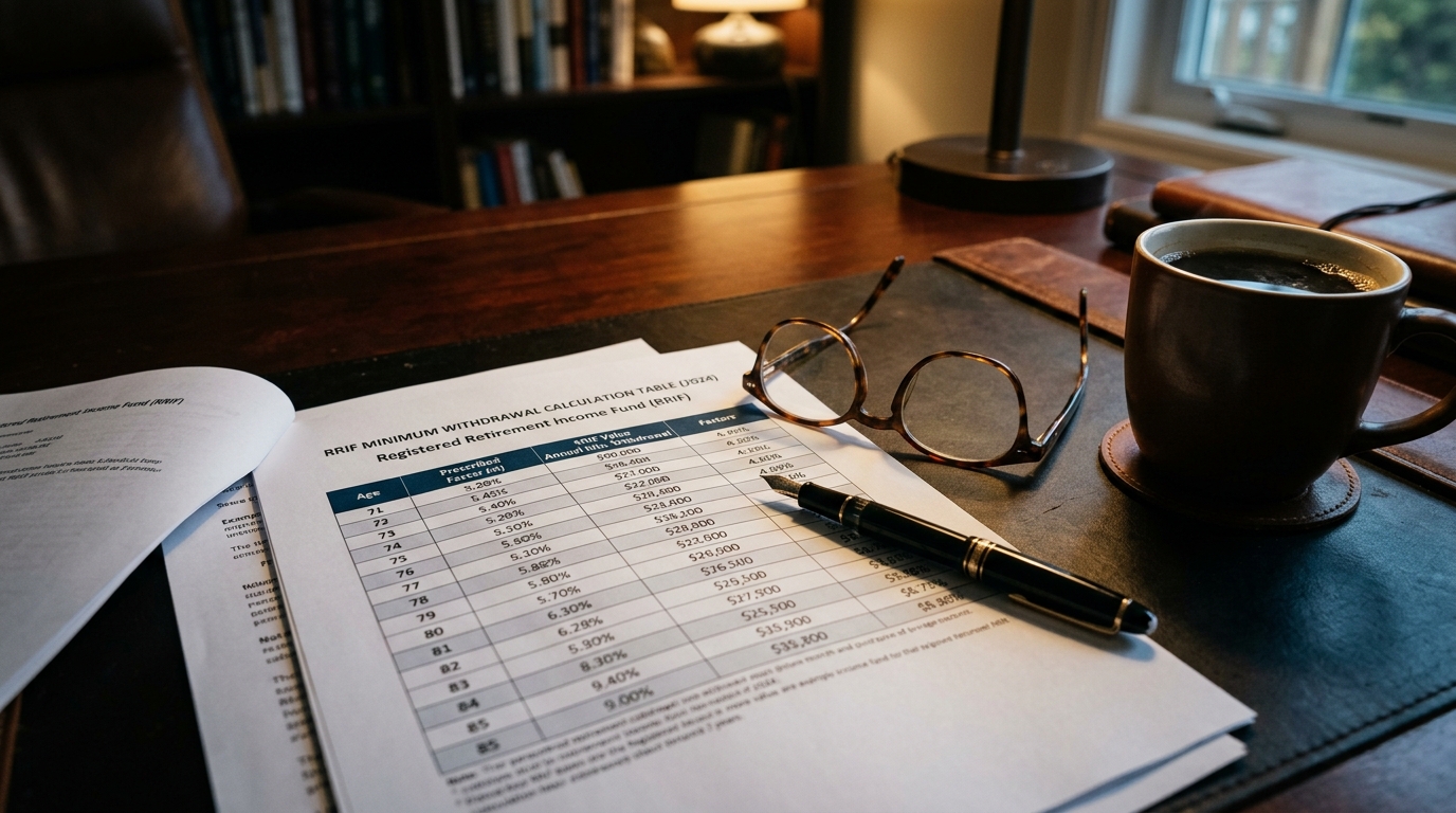 rrif minimum withdrawal schedule canada