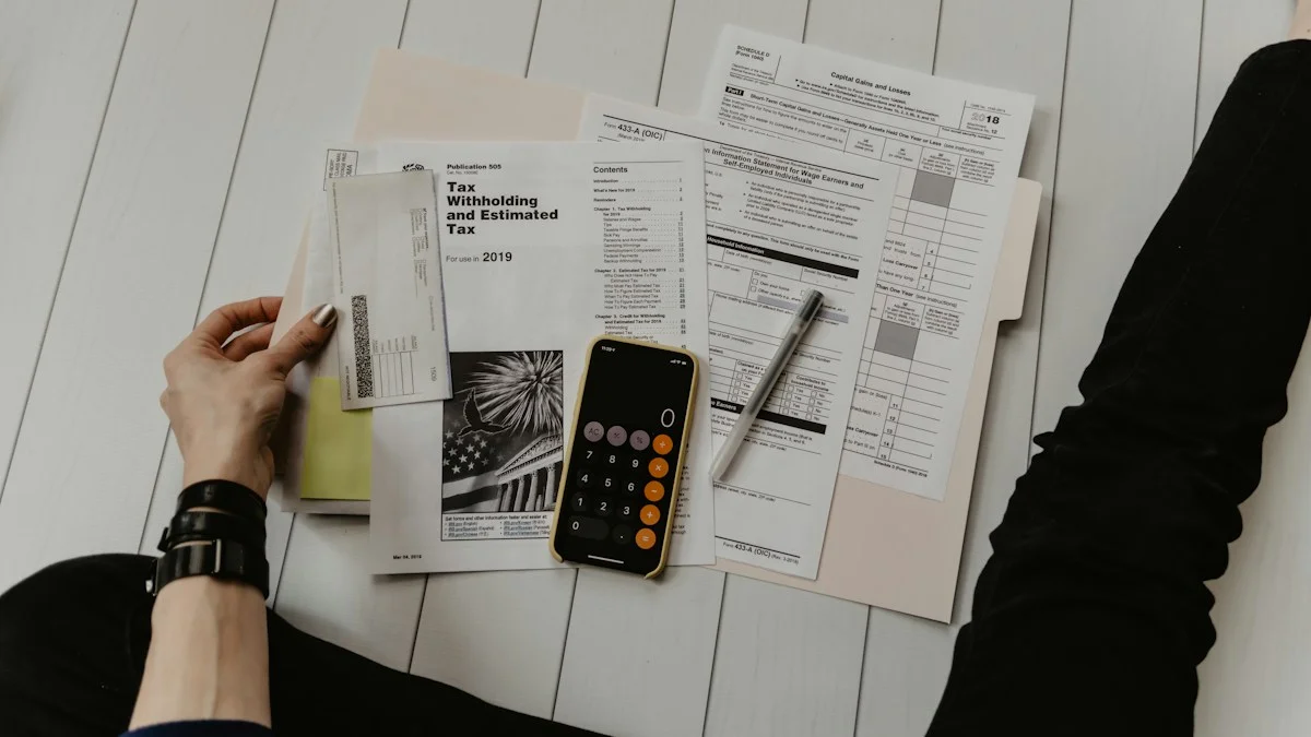 Canadian financial accountant reviewing corporate tax ledgers and dividend calculations on a computer