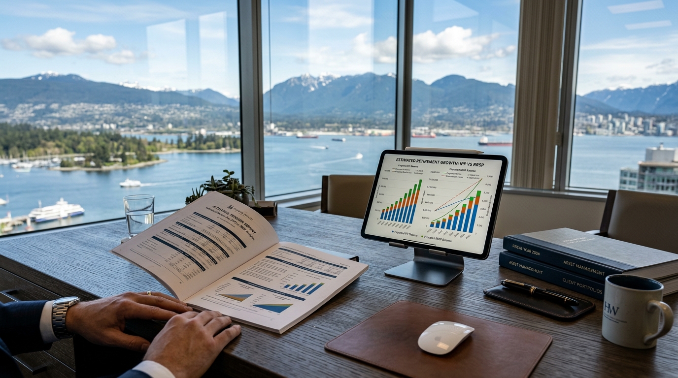 Actuarial valuation report on Individual Pension Plan IPP vs RRSP on wealth desk