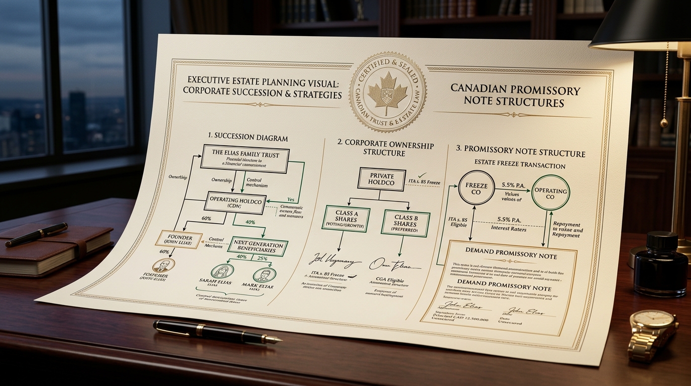 Canadian Corporate Succession Structure and Promissory Note Blueprint